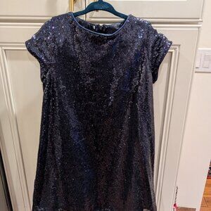 NWT - Petite Adele Navy Blue Sequin Dress | Size 7-8 | PERFECT FOR THE HOLIDAYS